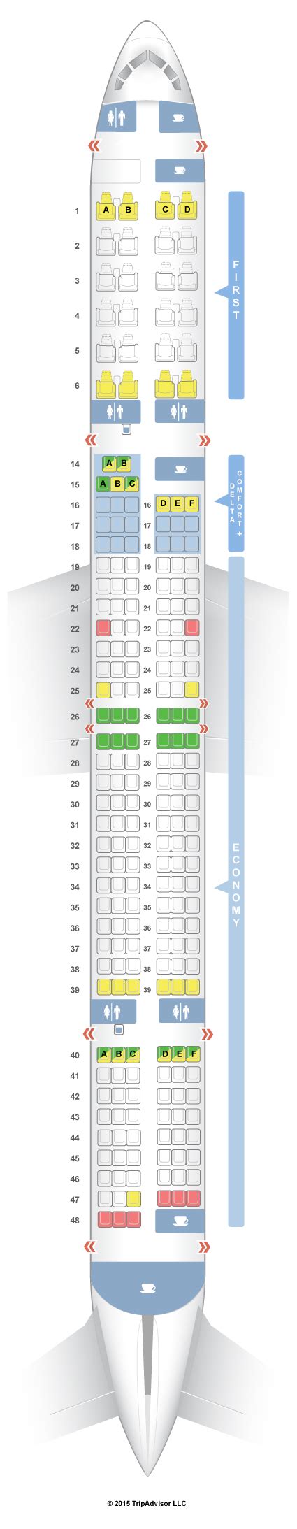 There is no in-flight entertainment or power ports for. . Delta 757300 seatguru